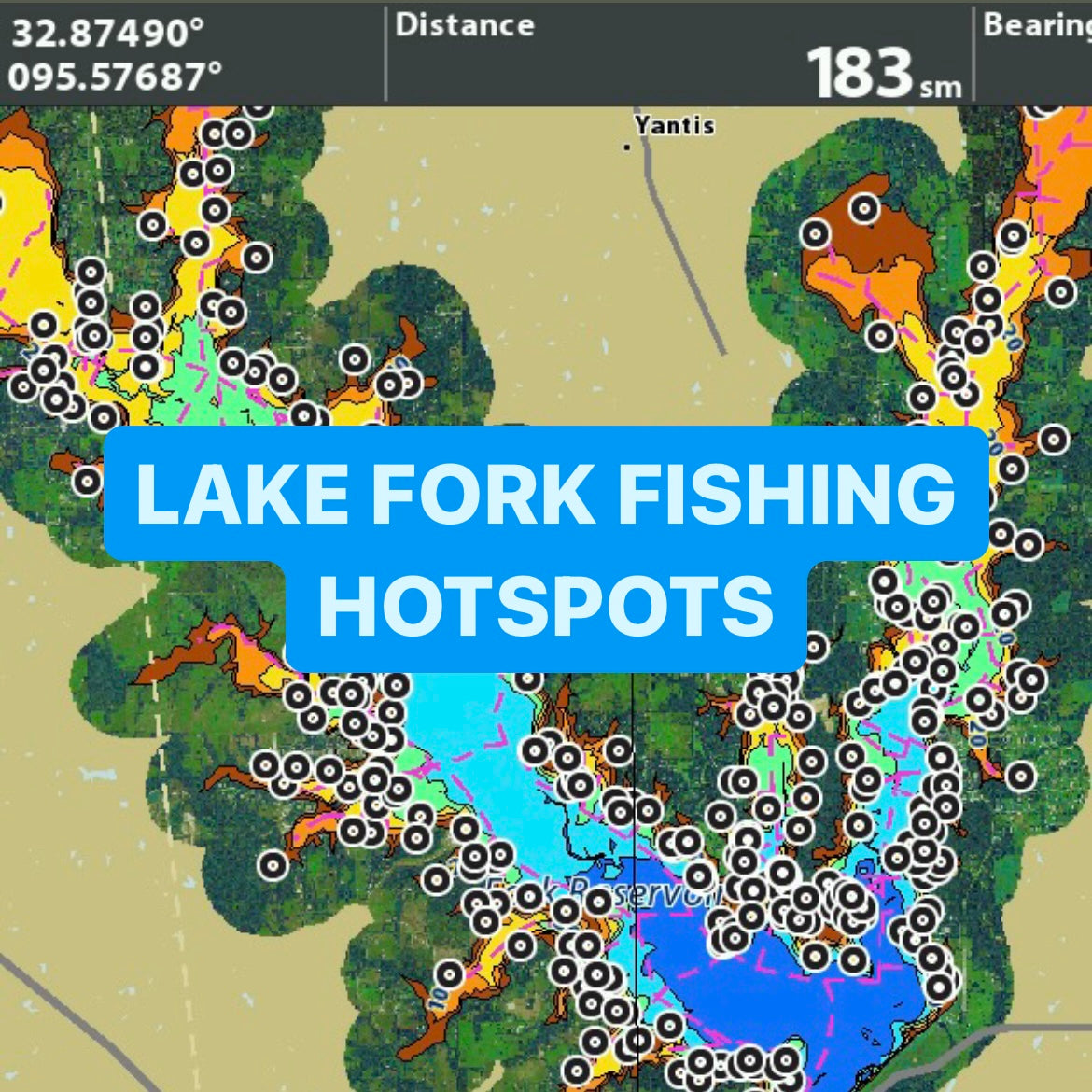 Lake Fork Fishing Hotspots, GPS Waypoints