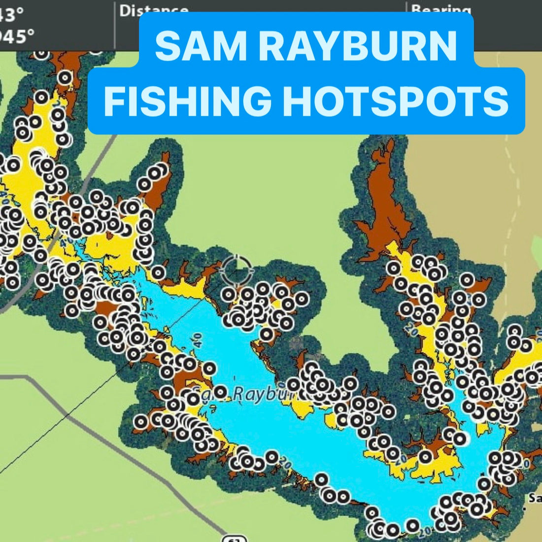 Sam Rayburn Bass Fishing - Breaking It Down By Section – Fishing Map Cards