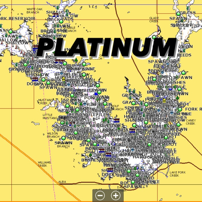 Lake Houston Texas GPS fishing map offline by Flytomap