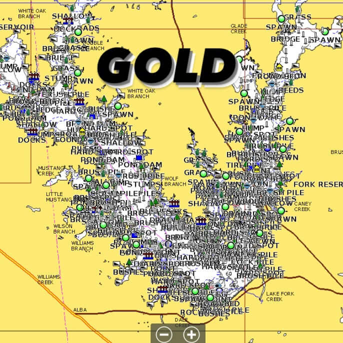 Lake Fork Fishing Hotspots GPS Waypoints Where to Fish Lake Fork