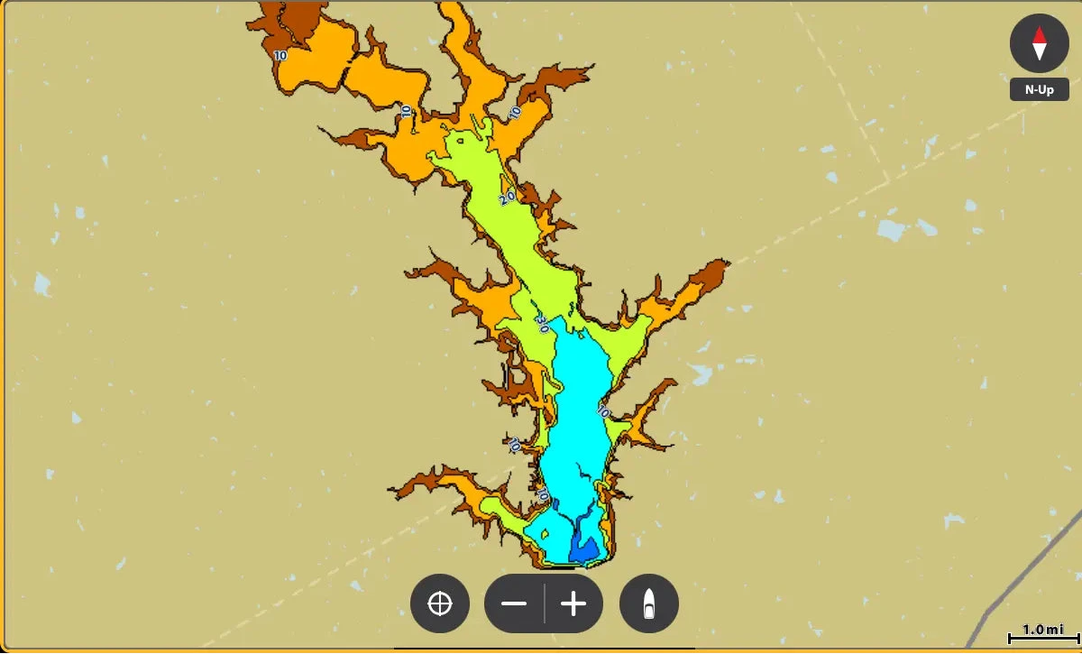 Colorful map with different terrains on a beige background