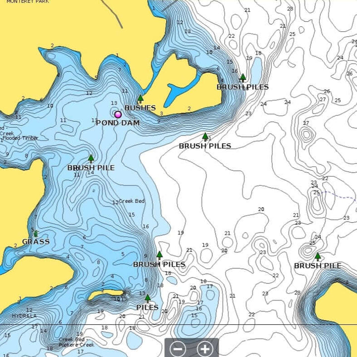 Sam Rayburn Fishing Spots SD Card